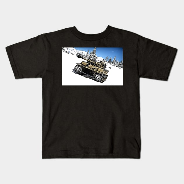 Tiger Panzerkampfwagen VI Tiger 1 Panzerkampfwagen VI Tiger tank Kids T-Shirt by Guntah